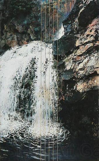 Akseli Gallen-Kallela Mantykoski Waterfall Germany oil painting art